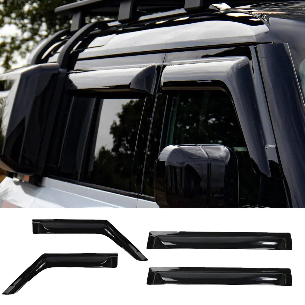 Land Rover Defender L663 2020+ 110 4pc STX Wind Deflectors - External Fit