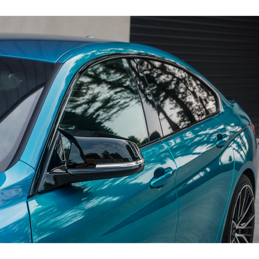 M Style Mirror Covers in Gloss Black for BMW F20/F22/F30/F35/F34/F32/F33/F36/E84/i3