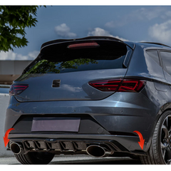 Seat Leon Mk3 Fr / Cupra 2012-2016 Risper Bumper Corner Splitters In Gloss Black