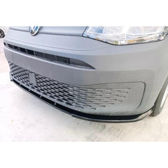 VW Caddy 2021 On V2 Front Bumper Spoiler Splitter Lip - Gloss Black