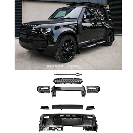 Land Rover Defender L663 110//90 2020 On - Full Exterior Front & Rear Black Pack 007