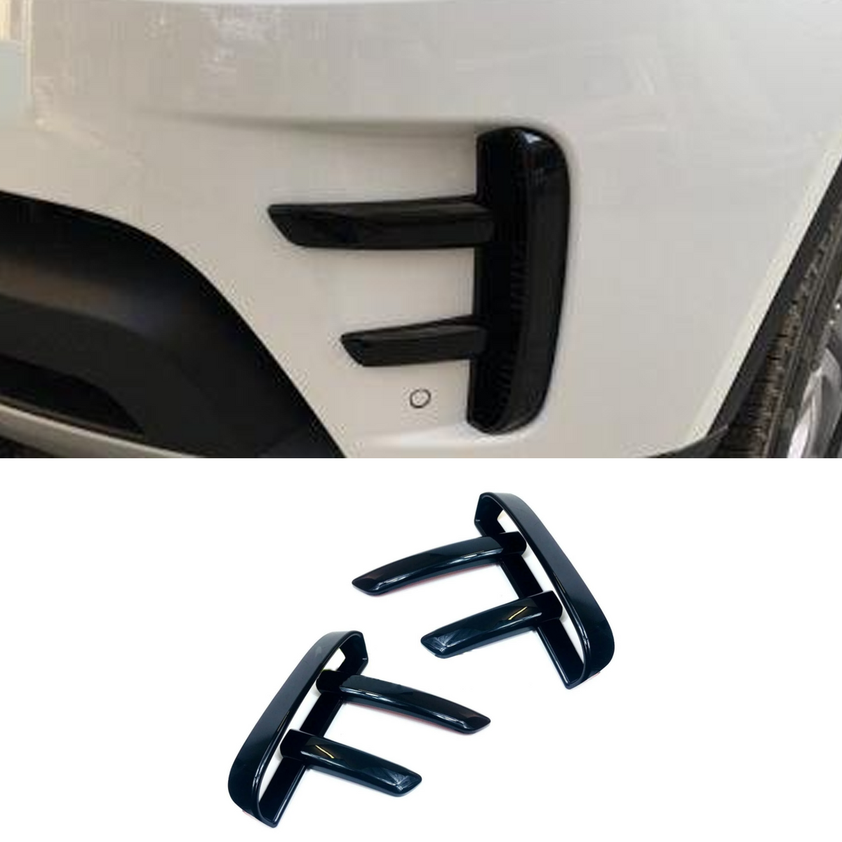 Land Rover Discovery 5 2017 Onward – Dynamic Lower Bumper Vent Covers – Black