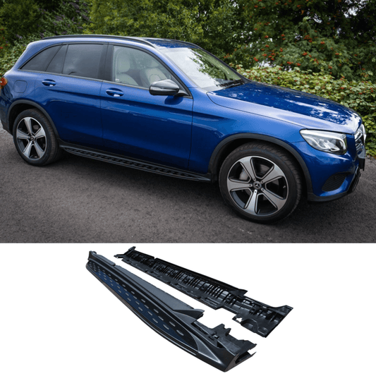 Mercedes GLC X253 2015-2022 - OE Style Integrated Side Steps Running Boards In Gloss Black