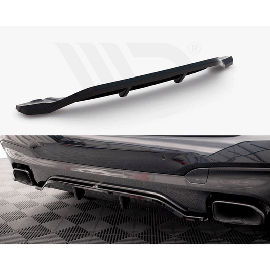 BMW X3 M40I / M40D G01 CENTRAL REAR SPLITTER (VERTICAL BARS) GLOSS BLACK - MAXTON