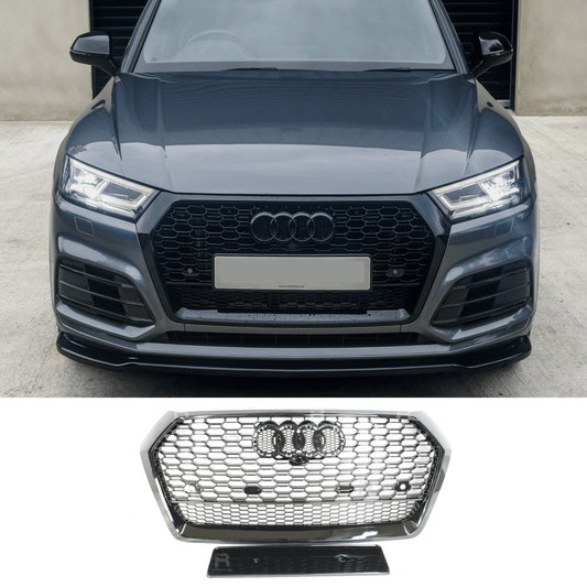 Audi Q5 / SQ5 2016-2019 Gloss Black 'RSQ5 Style' Honeycomb Grill