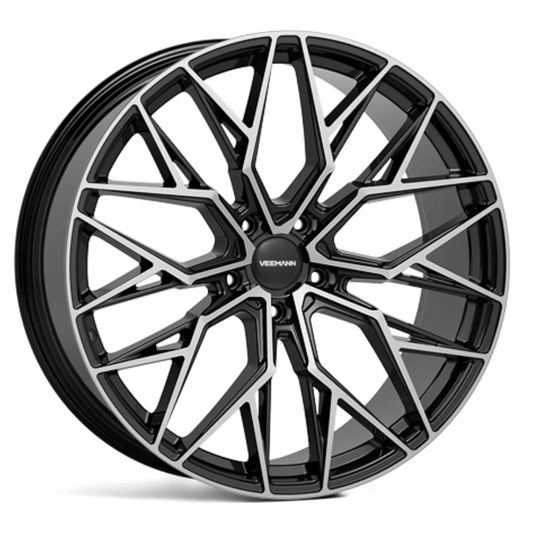 Veemann V-FS51 23X10 5X120 ET35 Gloss Black Machined Deep Concave - QTY 1