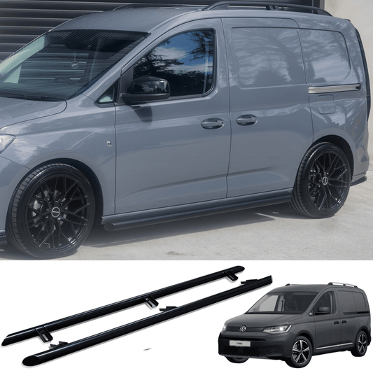 Vw Caddy 2021 On – Side Bars Steps – Angular Type – Short Wheel Base – Black – 60mm