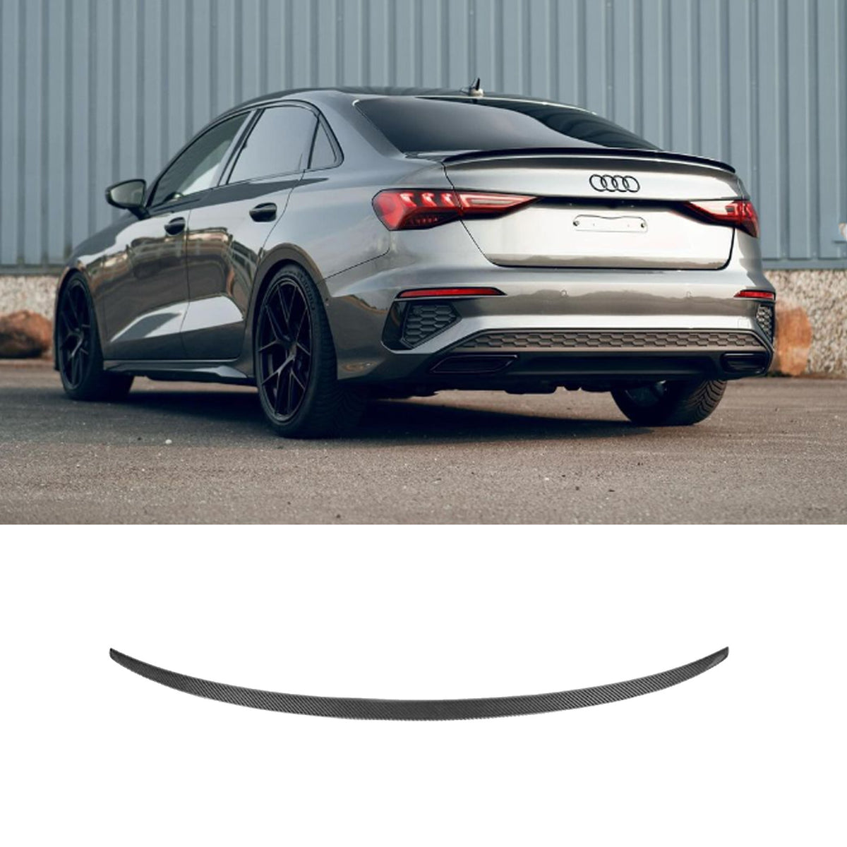 RS3 STYLE REAR DIFFUSER for AUDI A3 8Y 2020 - 2021