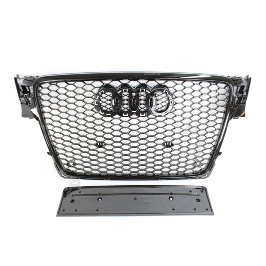 Audi A4 / S4 B8 2008-2012 RS4 Style Gloss Black Honeycomb Grill