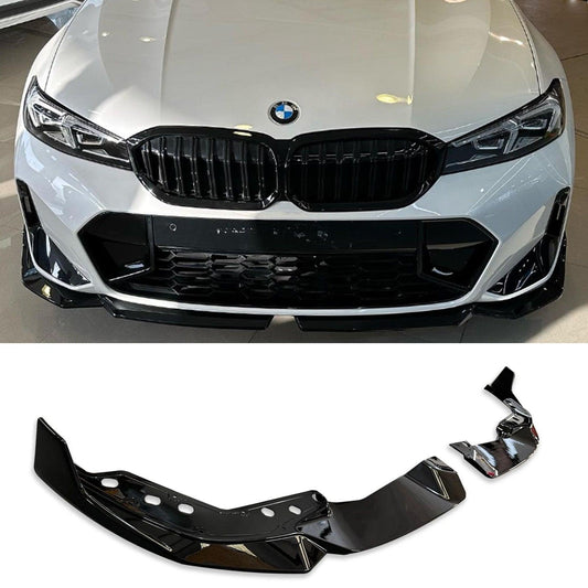 BMW 3 SERIES G20 LCI FACELIFT 2021+ - FRONT SPLITTER LIP IN GLOSS BLACK - RisperStyling