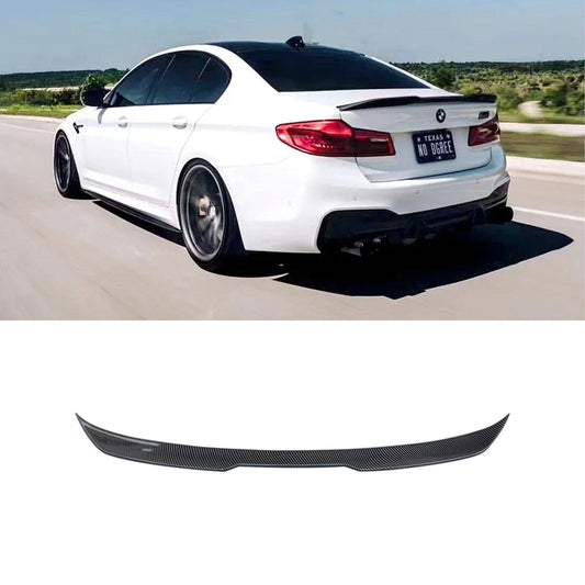 BMW 5 Series / M5 G30 F90 - Carbon Look CS Style Rear Spoiler