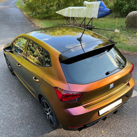 Seat Ibiza 5dr Mk5 6f 2017-2022 'cupra Look' Rear Spoiler In Gloss Black