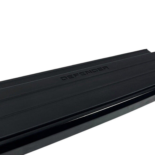 LAND ROVER DEFENDER 90 L663 2020 ON OE STYLE RUNNING BOARDS – PAIR – IN BLACK (WITH LOGO) - RisperStyling