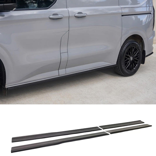 Ford Transit Custom MK2 2024 on Trend & Limited LWB Side Skirt Splitters In Gloss Black