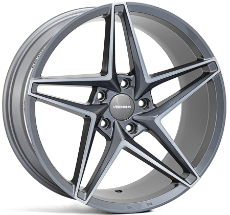 VEEMAN - V-FS46 20X8.5 5x120 ET35 CB72.56 - GRAPHITE SMOKE MACHINED - RisperStyling