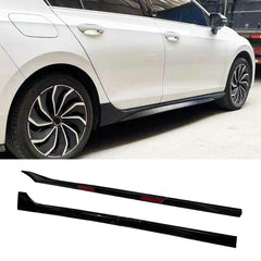 VW GOLF MK8 STANDARD 'R' STYLE SIDE SKIRTS IN GLOSS BLACK - RisperStyling