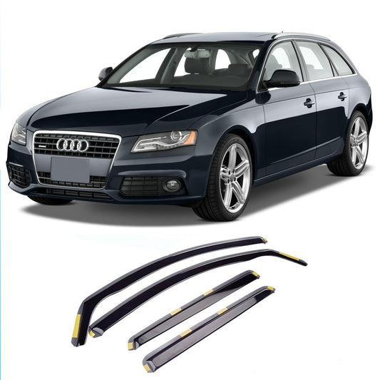 AUDI A4 ESTATE / AVANT B8 2009-2016 -STX INTERNAL WIND DEFLECTORS - DARK SMOKE - 4PC - RisperStyling