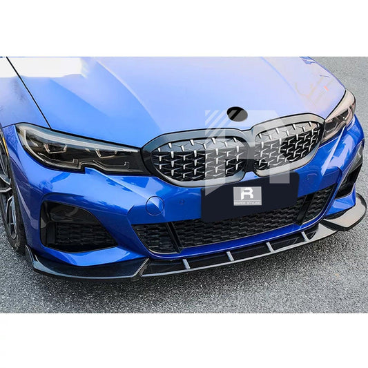 BMW 3 SERIES G20 2018-2022 (pre-lci) - 3 PIECE FRONT SPLITTER V2 - GLOSS BLACK - RisperStyling