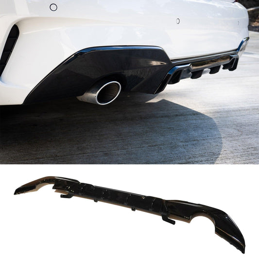 BMW 3 SERIES G20 2019-2021 (pre-lci) M PERFORMANCE REAR DIFFUSER - DUAL EXIT GLOSS BLACK - RisperStyling