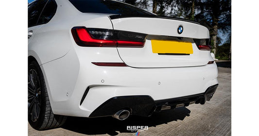 BMW 3 SERIES G20 2019-2021 (pre-lci) M PERFORMANCE REAR DIFFUSER - DUAL EXIT GLOSS BLACK - RisperStyling