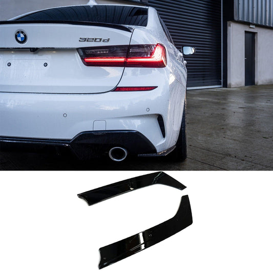 BMW 3 SERIES G20/G28 2018 ON REAR SPATS EXTENSTIONS FOR M SPORT BUMPER IN GLOSS BLACK - RisperStyling