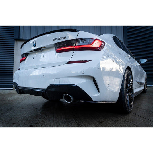 BMW 3 SERIES G20/G28 2018 ON REAR SPATS EXTENSTIONS FOR M SPORT BUMPER IN GLOSS BLACK - RisperStyling