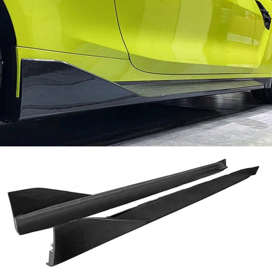 BMW M3 G80 - PRE PREG CARBON FIBRE PERFORMANCE STYLE SIDE SKIRTS - RisperStyling