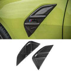 BMW M3 M4 G80 G82 - DRY CARBON FIBER SIDE FENDER BADGE COVERS - RisperStyling