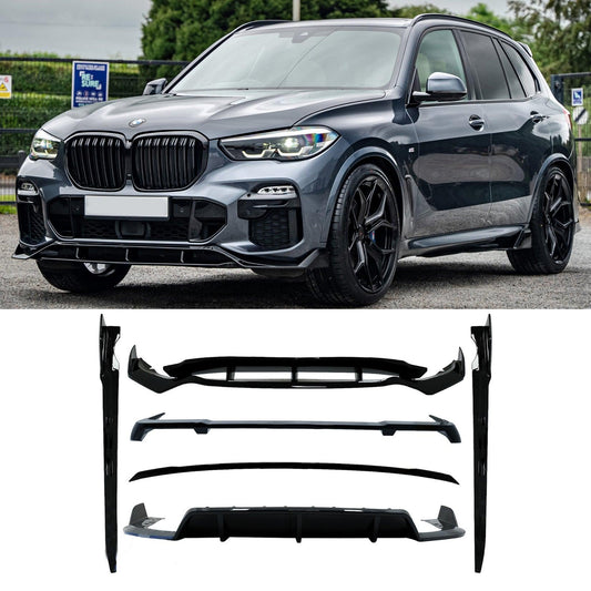 BMW X5 2018+ G05 BLACK KNIGHT AERO BODY KIT M SPORT – GLOSS BLACK - RisperStyling