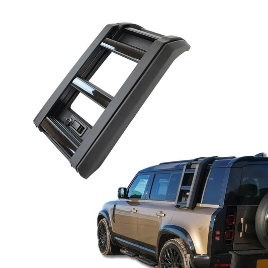 LAND ROVER DEFENDER L663 90 & 110 2020 ON OEM STYLE SIDE ROOF LADDER GLOSS BLACK - RisperStyling