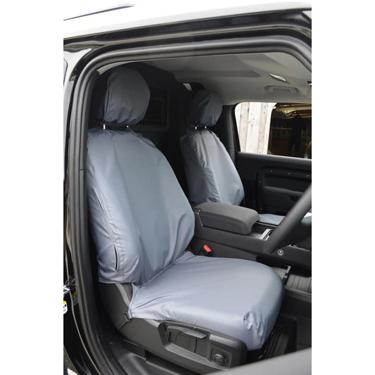 LANDROVER DEFENDER L663 2020+ FRONT SEAT COVERS PAIR - GREY - RisperStyling