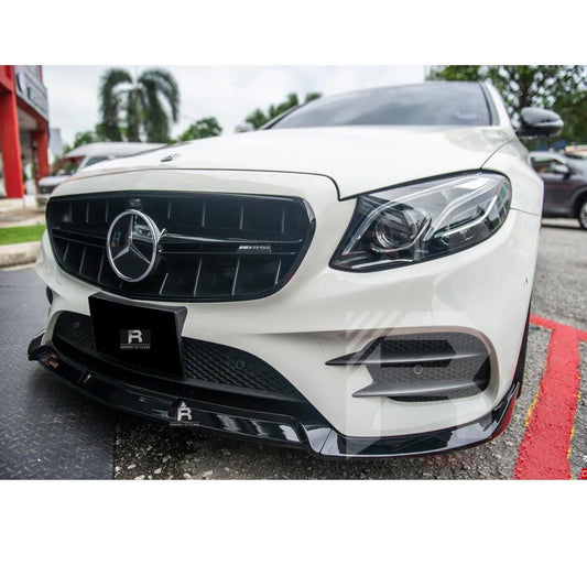 MERCEDES E CLASS 'E63S AMG Brabus' W213 2016-2020 - FRONT SPLITTER LIP - GLOSS BLACK - RisperStyling