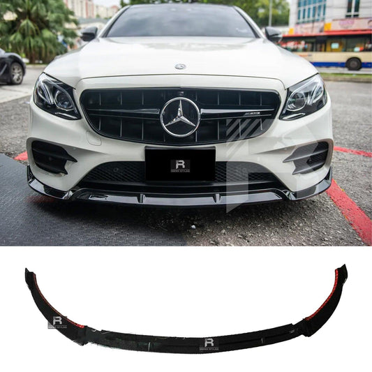 MERCEDES E CLASS 'E63S AMG Brabus' W213 2016-2020 - FRONT SPLITTER LIP - GLOSS BLACK - RisperStyling