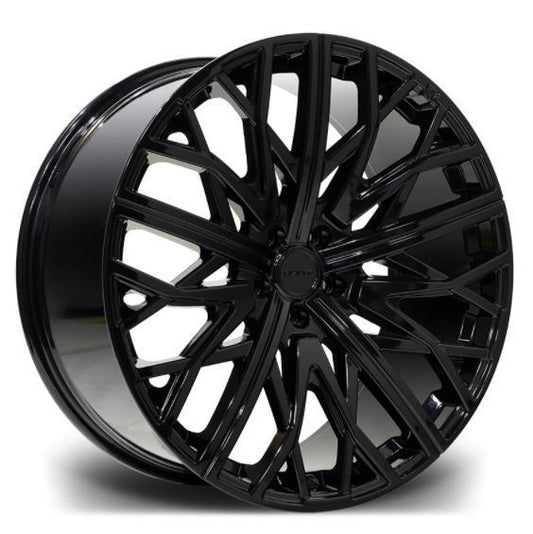 RIVIERA RV131 GLOSS BLACK 22 INCH ALLOYS – 5X120 - QTY1 - RisperStyling