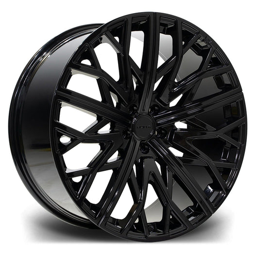 RIVIERA RV131 GLOSS BLACK 23 INCH ALLOYS – 5X112 25 66.6 - RisperStyling