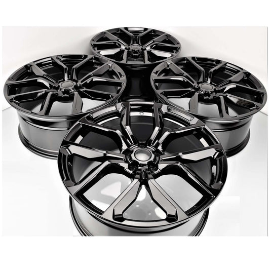 SVR STYLE 5 SPLIT SPOKE 5×120 – 22 INCH ALLOYS WHEELS WITH GLOSS BLACK FINISH - QTY1 - RisperStyling