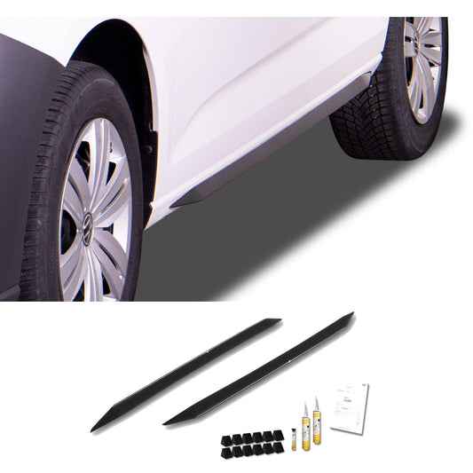 VOLKSWAGEN CADDY 2020 ON - SIDE SKIRT SPLITTERS "SLIM" - IN GLOSS BLACK - RisperStyling