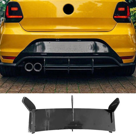 VOLKSWAGEN POLO MK5 6C GTI 2014-2018-REAR BLADE STYLE DIFFUSER-GLOSS BLACK - RisperStyling