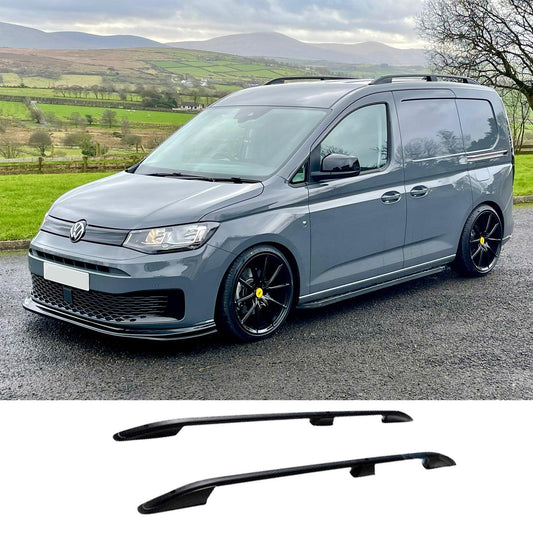 VW CADDY 2021 ON SWB ALUMINIUM ROOF BARS IN BLACK - RisperStyling